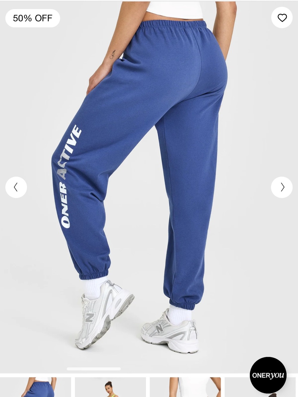 Oner Active Shadow Blue Lightweight Graphic Joggers Medium
